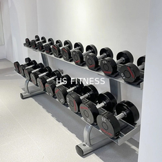 Almacenamiento de pesas de gimnasio de doble capa 10 pares de mancuernas