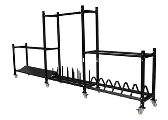 La placa de la pesa de gimnasia del negro Q235 del estante del banco de peso del gimnasio cargó Kettlebell