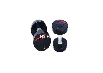 Sistema cubierto PU negro de la pesa de gimnasia de Crossfit de los accesorios del entrenamiento del gimnasio 50KG