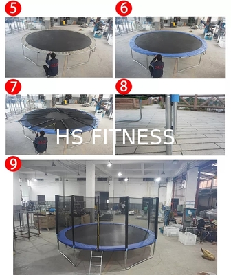 Trampolín al aire libre de los niños del trampolín del parque del trampolín del amortiguador auxiliar del 10ft el 12ft el 14ft al aire libre