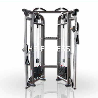 Equipo de gimnasio con doble polea ajustable para cables interiores