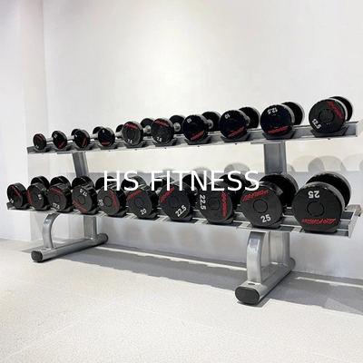 Almacenamiento de pesas de gimnasio de doble capa 10 pares de mancuernas