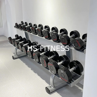 Almacenamiento de pesas de gimnasio de doble capa 10 pares de mancuernas
