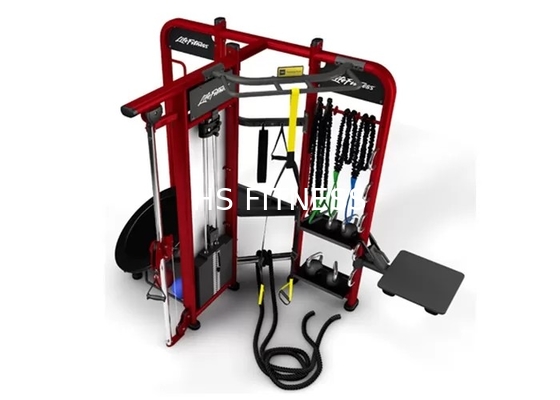Anuncio publicitario de la máquina de Crossfit Rogue Gym Equipment Synergy Fitness con los accesorios