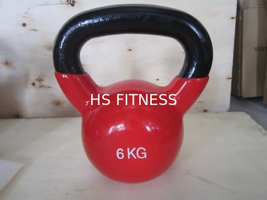 Instructor cruzado Colorful Rubber Kettlebell para el gimnasio comercial