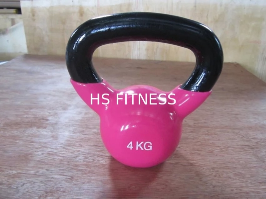 Instructor cruzado Colorful Rubber Kettlebell para el gimnasio comercial