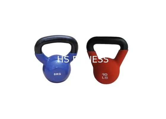 Instructor cruzado Colorful Rubber Kettlebell para el gimnasio comercial