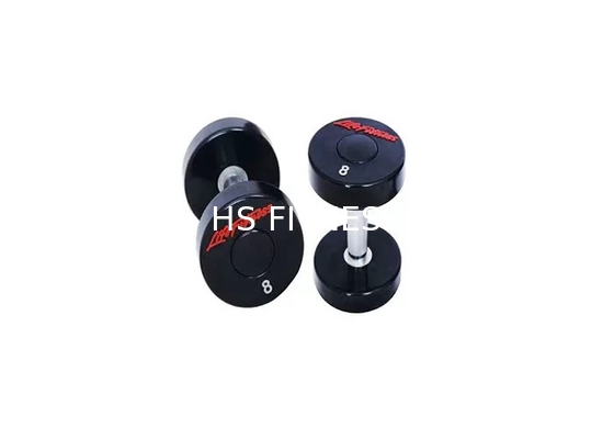 Sistema cubierto PU negro de la pesa de gimnasia de Crossfit de los accesorios del entrenamiento del gimnasio 50KG