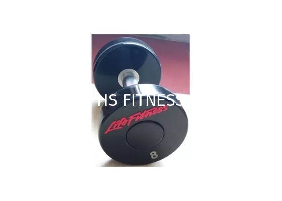 Sistema cubierto PU negro de la pesa de gimnasia de Crossfit de los accesorios del entrenamiento del gimnasio 50KG