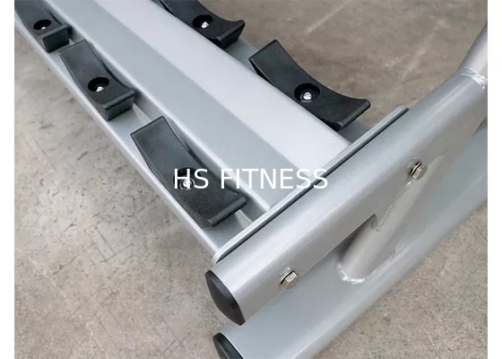 Estante doble de acero de la pesa de gimnasia de la grada del Barbell tres para 15 pares